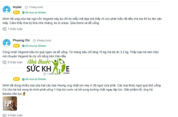 review Sữa bầu Vegemilk
