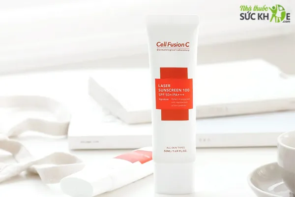 Kem chống nắng vật l&yacute; cho da nhạy cảm Cell Fusion C Laser Sunscreen 100 SPF50+ PA+++