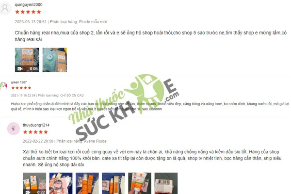 review kem chống nắng Avene Very High Protection SPF50+ Fluid