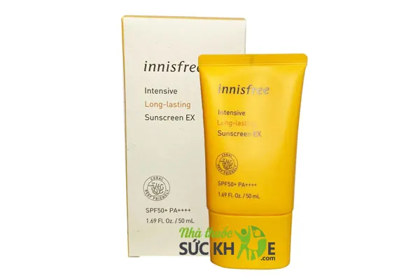 kem chống nắng cho da kh&ocirc; m&ugrave;a đ&ocirc;ng Innisfree Long Lasting