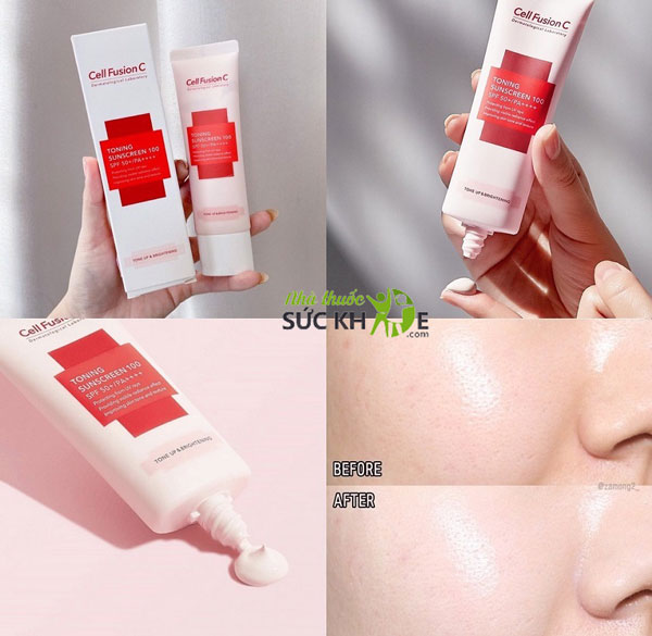 Kem chống nắng nâng tone Cell Fusion C Toning Sunscreen 100