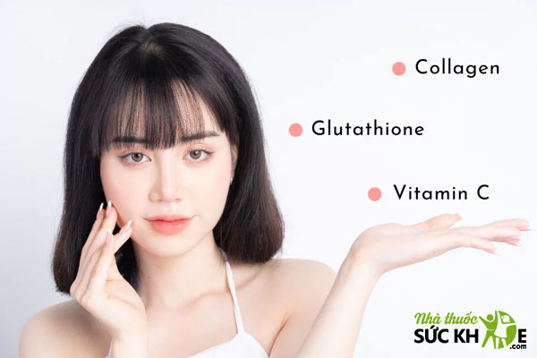 Vi&ecirc;n uống trắng da n&ecirc;n chứa Glutathion, Vitamin C v&agrave; Collagen