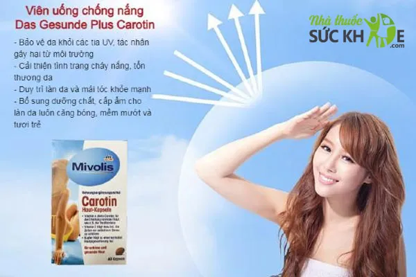 Vi&ecirc;n uống chống nắng Carotin Das Gesunde Plus