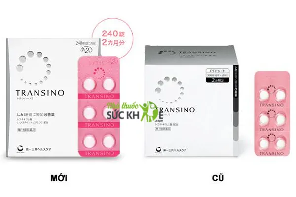Vi&ecirc;n uống đẹp da trị n&aacute;m, t&agrave;n nhang Transino Whitening
