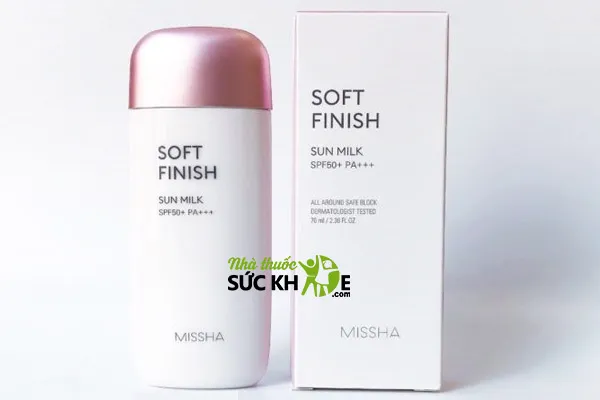 Kem chống nắng kiềm dầu làm trắng da Missha Soft Finish