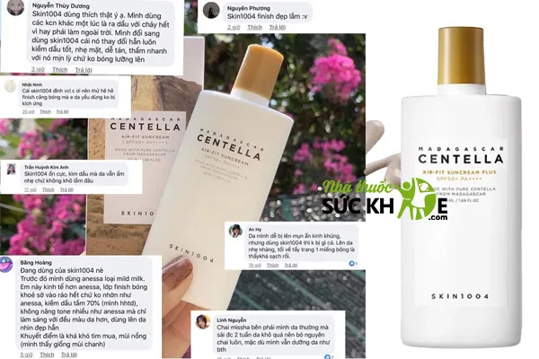 Review kem chống nắng Centella Skin1004