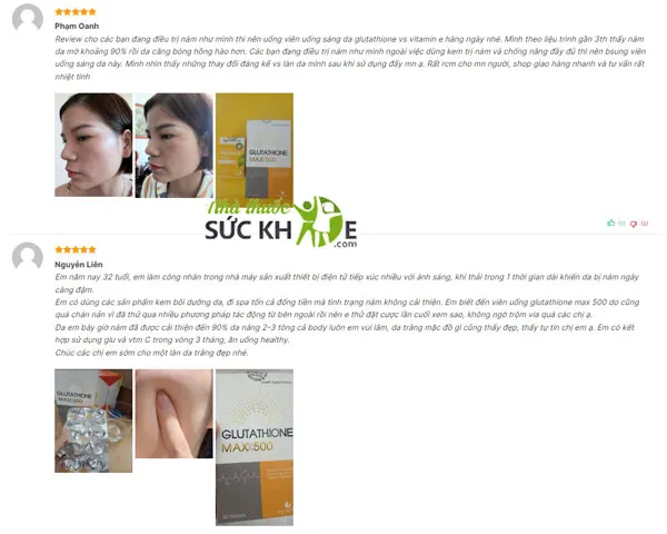 review Vi&ecirc;n uống Glutathione Maxx 500
