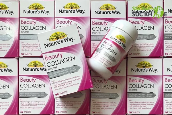 Vi&ecirc;n uống trắng da của &Uacute;c Nature&rsquo;s Way Beauty Collagen Booste