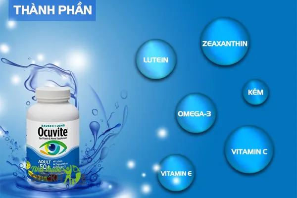 Thuốc bổ mắt của Mỹ d&agrave;nh cho người lớn tuổi Ocuvite Adult 50+