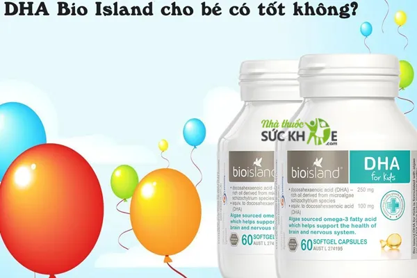 Thuốc bổ n&atilde;o cho trẻ em Bio Island DHA For Kids