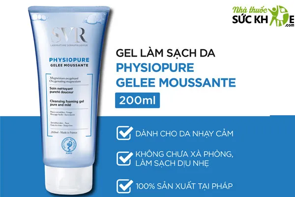 Sữa rửa mặt cho da nhạy cảm SVR Physiopure