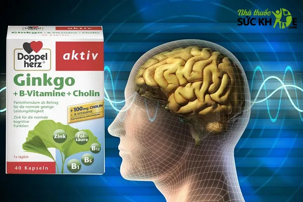 Vi&ecirc;n uống bổ n&atilde;o Ginkgo Vitamin B + Choline Doppelherz Aktiv