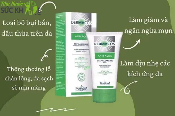 Sữa rửa mặt Dermacos Anti Acne Deep Cleansing Gel