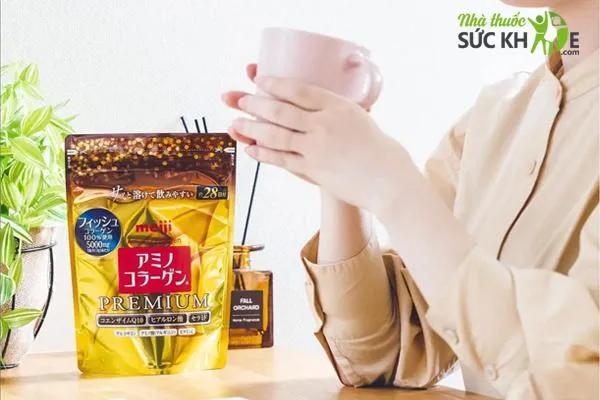 Collagen của Nhật dạng bột Meiji Premium