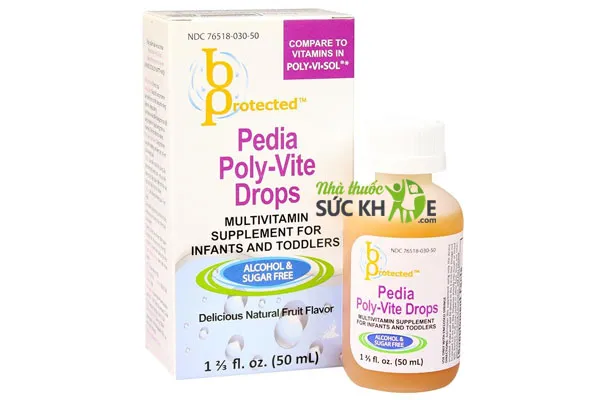Vitamin cho b&eacute; dưới 1 tuổi Pedia Poly Vite Drops