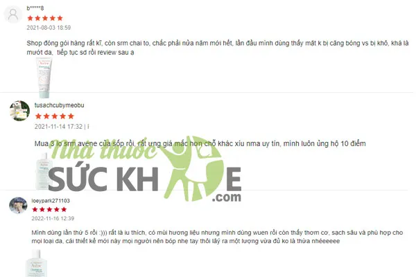 Review từ người dùng sữa rửa mặt Avene Cleanance Hydra