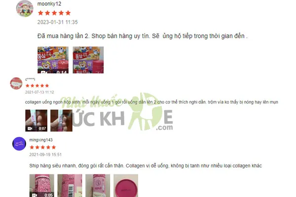 Review Collagen Hàn Quốc dạng bột Lemona từ người dùng