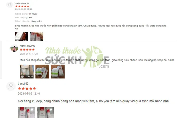 Đánh giá của người dùng về sữa rửa mặt Papulex
