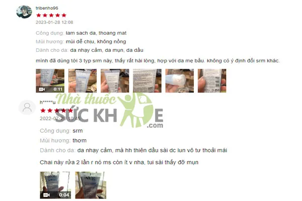 Đánh giá sữa rửa mặt SVR Physiopure