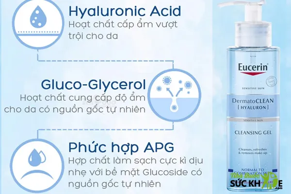 Sữa rửa mặt Đức Eucerin Dermatoclean Refreshing Cleansing Gel