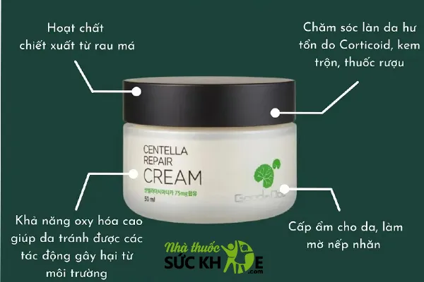 Kem dưỡng ẩm GoodnDoc Centella Repair Cream