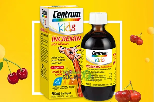 Thuốc sắt cho trẻ thiếu máu Centrum Kids Incremin Iron Mixture