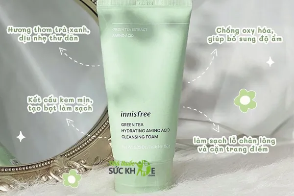 Sữa rửa mặt trị mụn ẩn v&agrave; mụn đầu đen Innisfree Green Tea