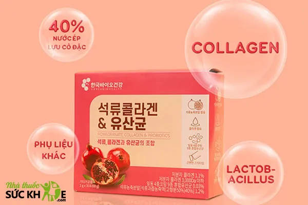 Collagen làm trắng da Bio Cell Lựu đỏ