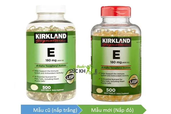 Vitamin E Kirkland thay đổi mẫu bao b&igrave;