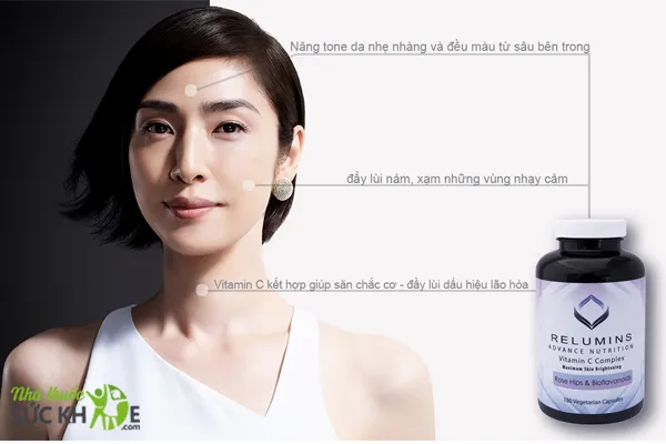 Vi&ecirc;n uống trắng da to&agrave;n th&acirc;n Relumins Advance Vitamin C Complex