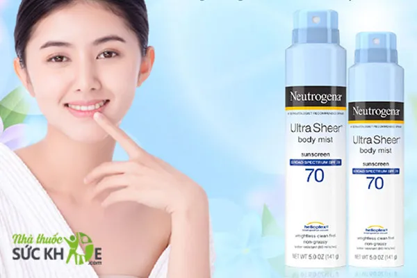 Kem chống nắng to&agrave;n th&acirc;n dạng xịt Neutrogena Ultra Sheer SPF70