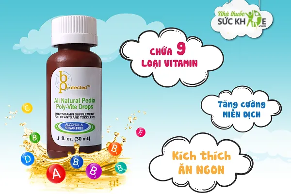 Siro Vitamin tổng hợp cho trẻ em Pedia Poly Vite Drops