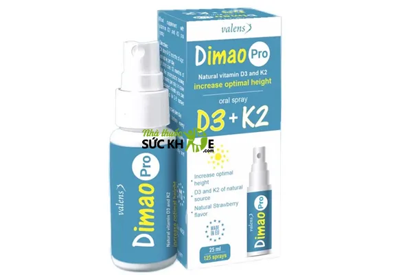 Vitamin D3 K2 dạng xịt cho trẻ sơ sinh Dimao Pro Oral Spray
