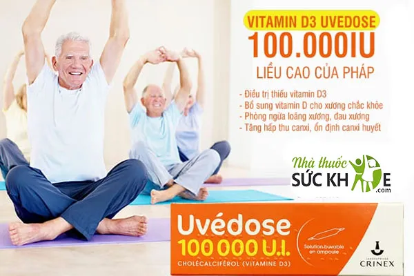 Vitamin D3 Uvedose dùng được cho trẻ em trên 1.5 tuổi, phụ nữ mang thai, người cao tuổi