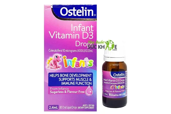 C&aacute;ch uống Vitamin D3 Drops cho trẻ sơ sinh Ostelin