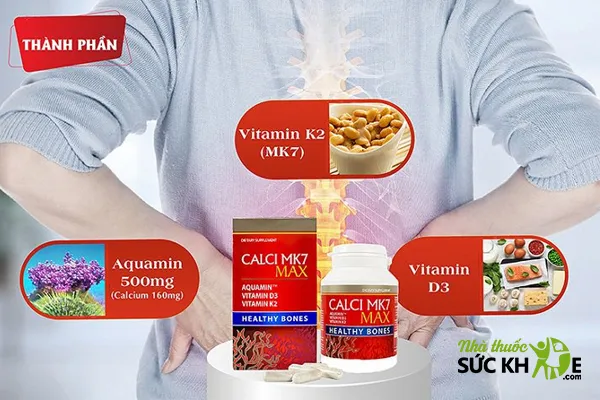 Canxi hữu cơ Calci Mk7 Max