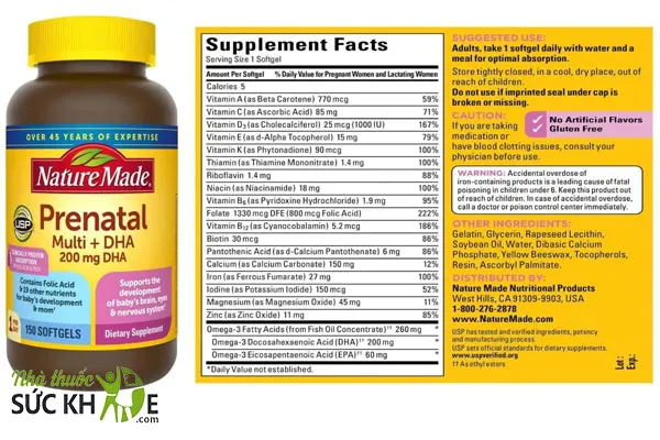 Nature Made Prenatal Folic Acid + DHA
