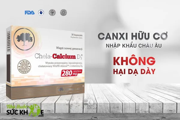 Canxi hữu cơ cho bà bầu Chela Calcium D3