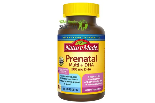 Viên uống tổng hợp Nature Made Prenatal Multi DHA