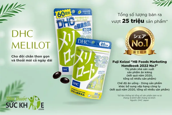 Viên uống cải thiện mỡ đùi DHC Melilot của Nhật